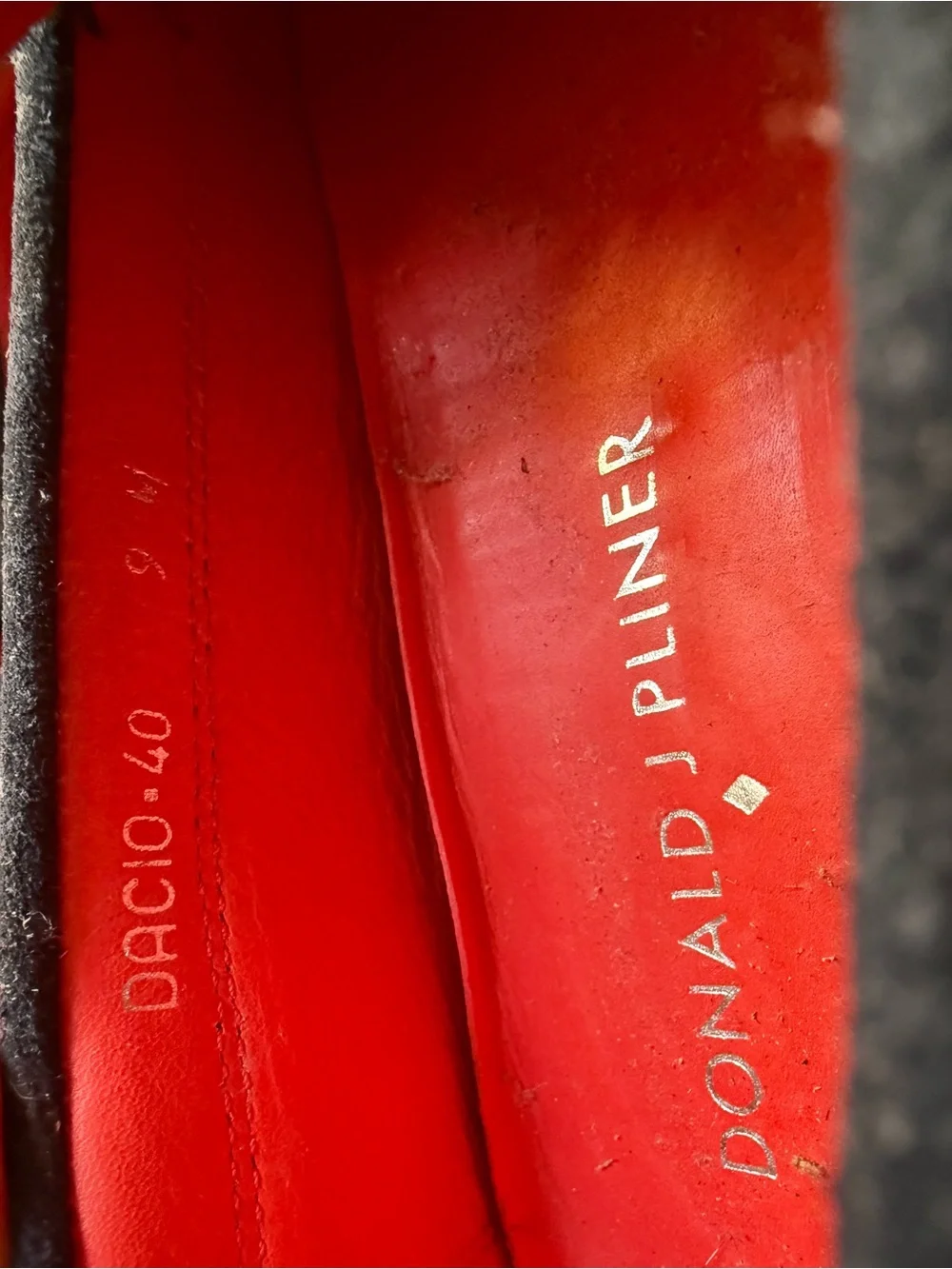 Donald J Pliner Dacio Loafers Size 9 Navy Blue Suede Horsebit Driving Shoes